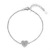 NB-1097 Stříbrný náramek - srdce