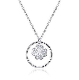 NB-2347 Stříbrný náhrdelník čtyřlístek - čtyřlístky