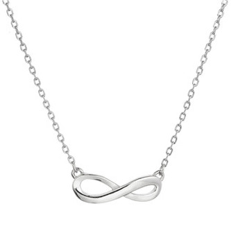 EG4339 Stříbrný náhrdelník nekonečno - nekonečno - ležatá osmička