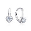 DN-0100-C Stříbrné dívčí náušnice srdíčka čirá - srdce
