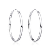 NB-3114-40 Stříbrné náušnice kruhy 40 mm