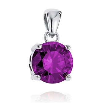 NB-4202-A Stříbrný přívěšek s fialovým zirkonem