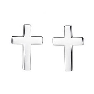 NB-3406 Stříbrné náušnice křížky