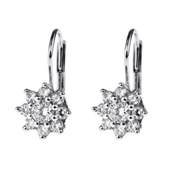 ZB3127 Stříbrné dámské náušnice se zirkony