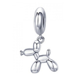 B0867 Stříbrný přívěšek korálek balónkový pejsek - zvířátka