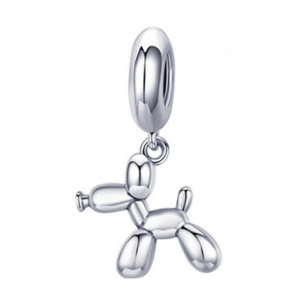 B0867 Stříbrný přívěšek korálek balónkový pejsek - zvířátka