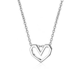 NB-2172 Stříbrný náhrdelník srdíčko - srdce