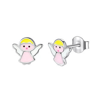 DN-0057 Dětské stříbrné náušnice andílci