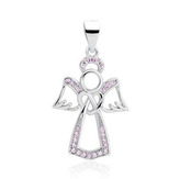 NB-4271 Stříbrný přívěšek andílek - srdce