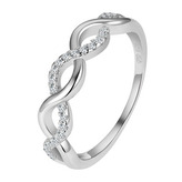 NB-5566-55 Stříbrný prsten propletený