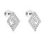 EG2604 Stříbrné náušnice kosočtverce se zirkony