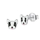 DN-0043 Dětské stříbrné náušnice pejsci - zvířátka