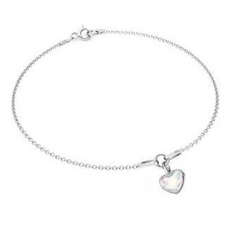 NB-0206-AB Stříbrný náramek se srdíčkem Crystals from Swarovski® AB