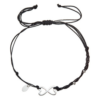 EG7633 Kabbalah náramek se stříbrným nekonečnem - nekonečno - ležatá osmička