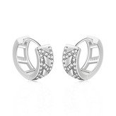 NB-3838 Stříbrné náušnice kroužky se zirkony