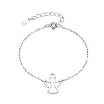 DN-0109 Dětský stříbrný náramek andělíček - andílci