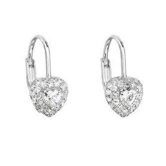EG2188-C Stříbrné dívčí náušnice s čirými zirkony