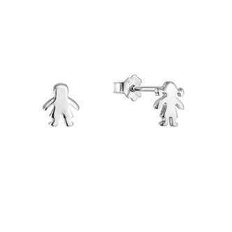 EG9176-ST Stříbrné náušnice postavičky - rodina