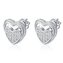 NB-3445 Stříbrné šroubovací náušnice srdíčka - srdce