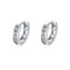 NB-3917 Stříbrné náušnice kroužky se zirkony