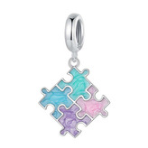 NB-8270 Stříbrný přívěšek korálek na náramek puzzle