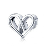 B0879 Stříbrný přívěšek korálek srdce