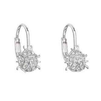 EG2180 Stříbrné dívčí náušnice berušky