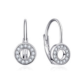 NB-3334 Stříbrné náušnice na klapku - kolečka