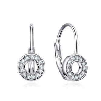 NB-3334 Stříbrné náušnice na klapku - kolečka