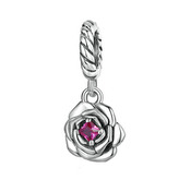 B0530 Stříbrný přívěšek korálek na náramek - srdce