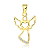 NB-4518 Zlacený stříbrný přívěsek andílek - andílci