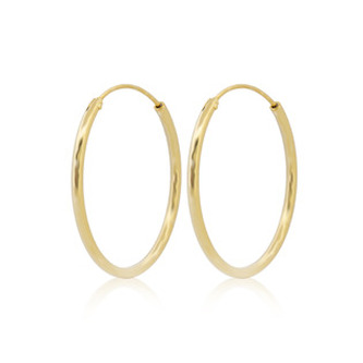 NB-3064-16 Zlacené stříbrné náušnice kruhy 16 mm