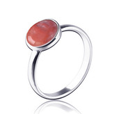 NBP92-59 Stříbrný prsten Watermelon Quartz