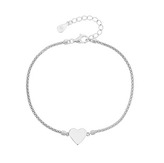 NB-1266 Stříbrný náramek srdíčko - srdce