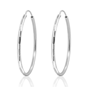 NB-3042-30 Stříbrné náušnice kruhy 30 mm