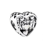 B0693 Stříbrný přívěšek korálek na náramek - rodina