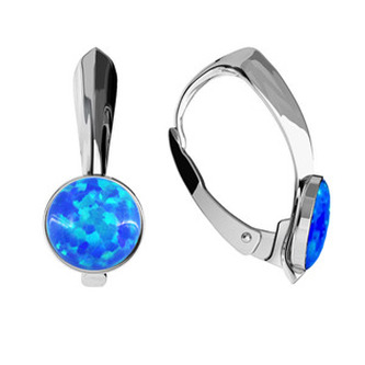 NBP37-OP05 Stříbrné opálové náušnice