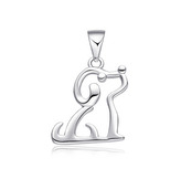 NB-4514 Stříbrný přívěsek pejsek - zvířátka