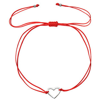 EG7636 Kabbalah náramek se stříbrným srdíčkem - srdce