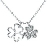 NB-2019 Střibrný náhrdelník - květiny