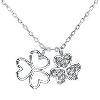 NB-2019 Střibrný náhrdelník - květiny