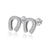 NB-3642 Stříbrné šroubovací náušnice podkova