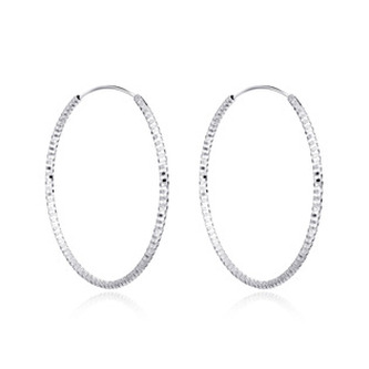 NB-3119-40 Zlacené stříbrné náušnice kruhy 40 mm