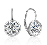 NB-3943-CR Stříbrné náušnice s čirými zirkony