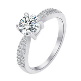 NB-5550-52 Stříbrný zásnubní prsten