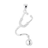 NB-4188 Stříbrný přívěšek fonendoskop