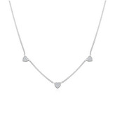 NB-2427 Střibrný náhrdelník se srdíčky - srdce