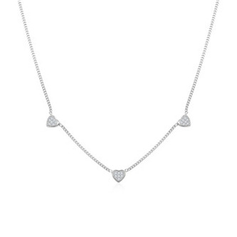 NB-2427 Střibrný náhrdelník se srdíčky - srdce