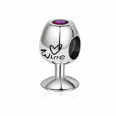 B0021 Stříbrný přívěsek korálek na náramek - potraviny