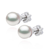 NB-3620 Stříbrné šroubovací náušnice perličky